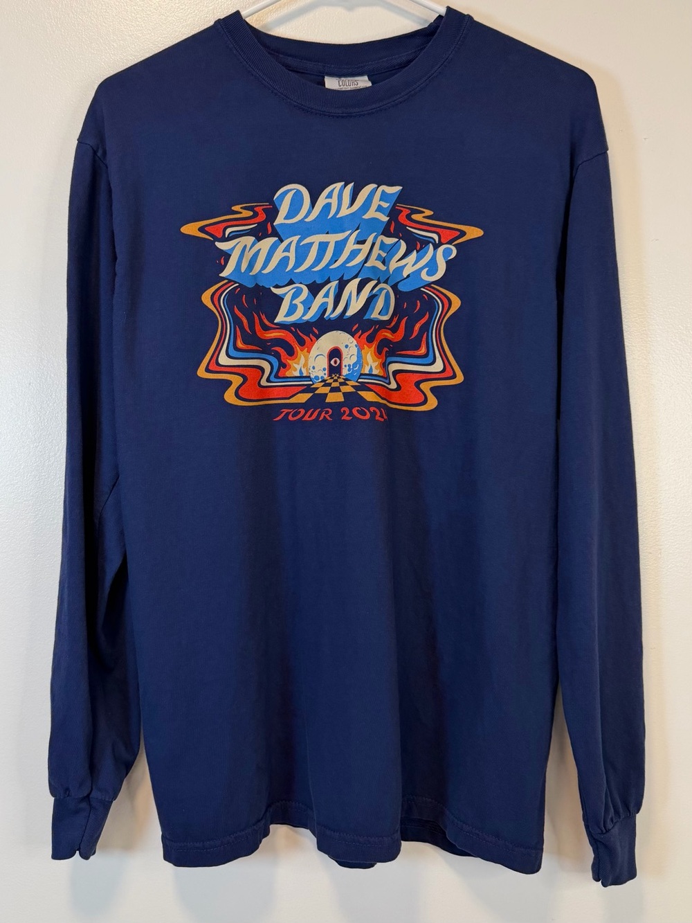 Dave Matthews‎ Band 2024 Navy Long Sleeve Tour Tee Cotton Size Medium Women’s